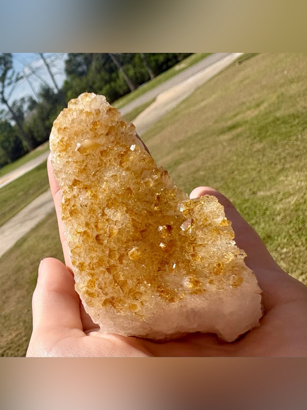 Golden Citrine Crystal Cluster - Natural Display Piece